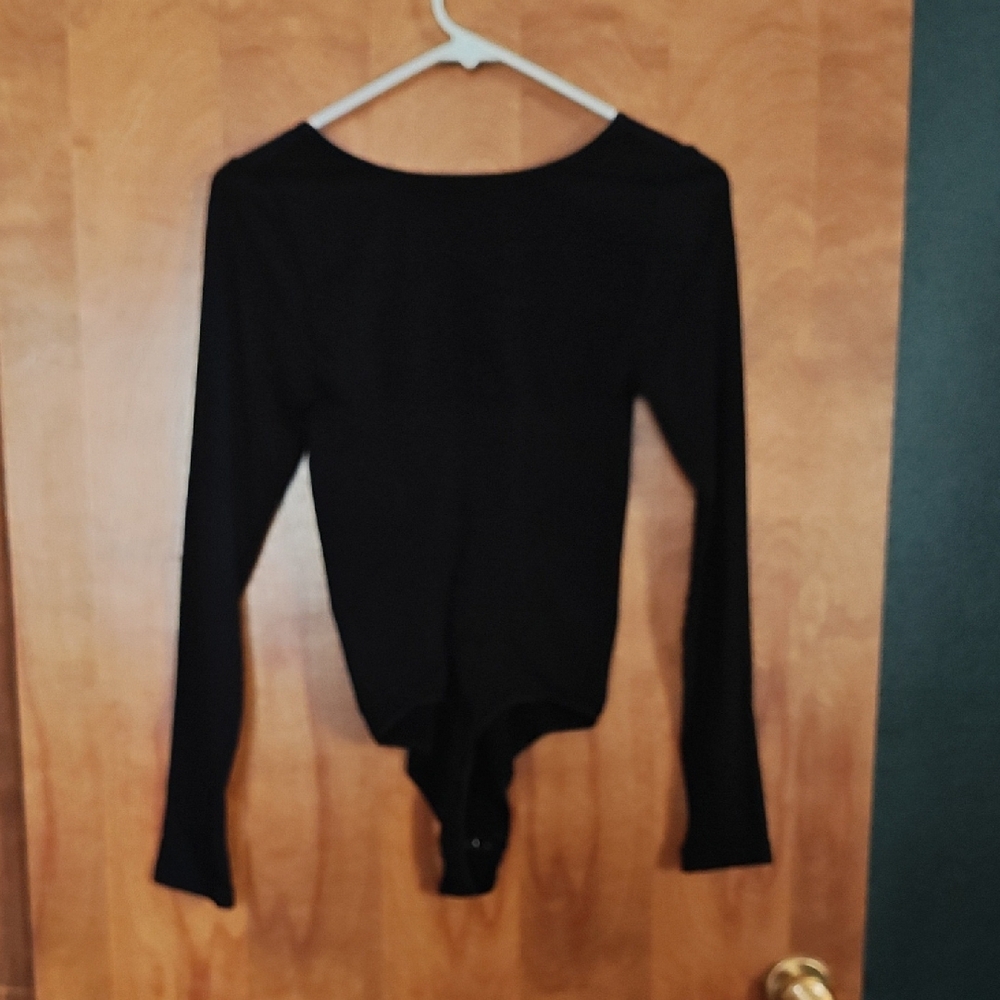 Women's Black Long Sleeve Shapewear Bodysuit - Picture 5 of 5